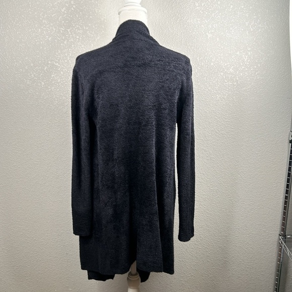 Barefoot Dreams Navy Cozy Bamboo Chic Lite Long Sleeve Open Cardigan Sweater M - Picture 5 of 7